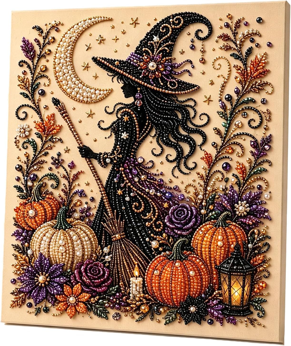 💥 Last Day 49% OFF – 👻✨ Halloween Pearl Art DIY Kit – Turn Tiny Pearls into Spooky-Cute Magic